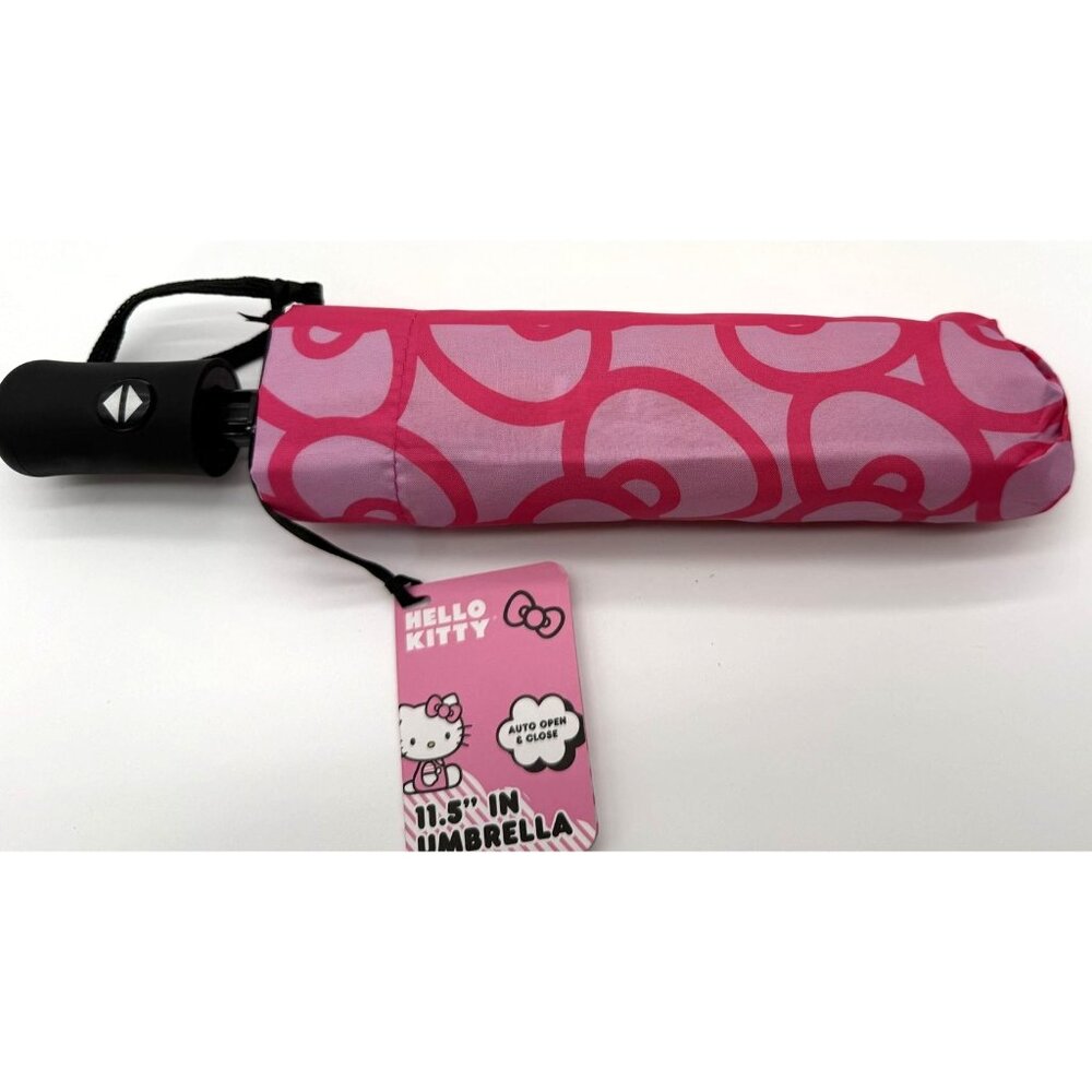 Hello Kitty 11.5" Pink Auto Open & Close Umbrella